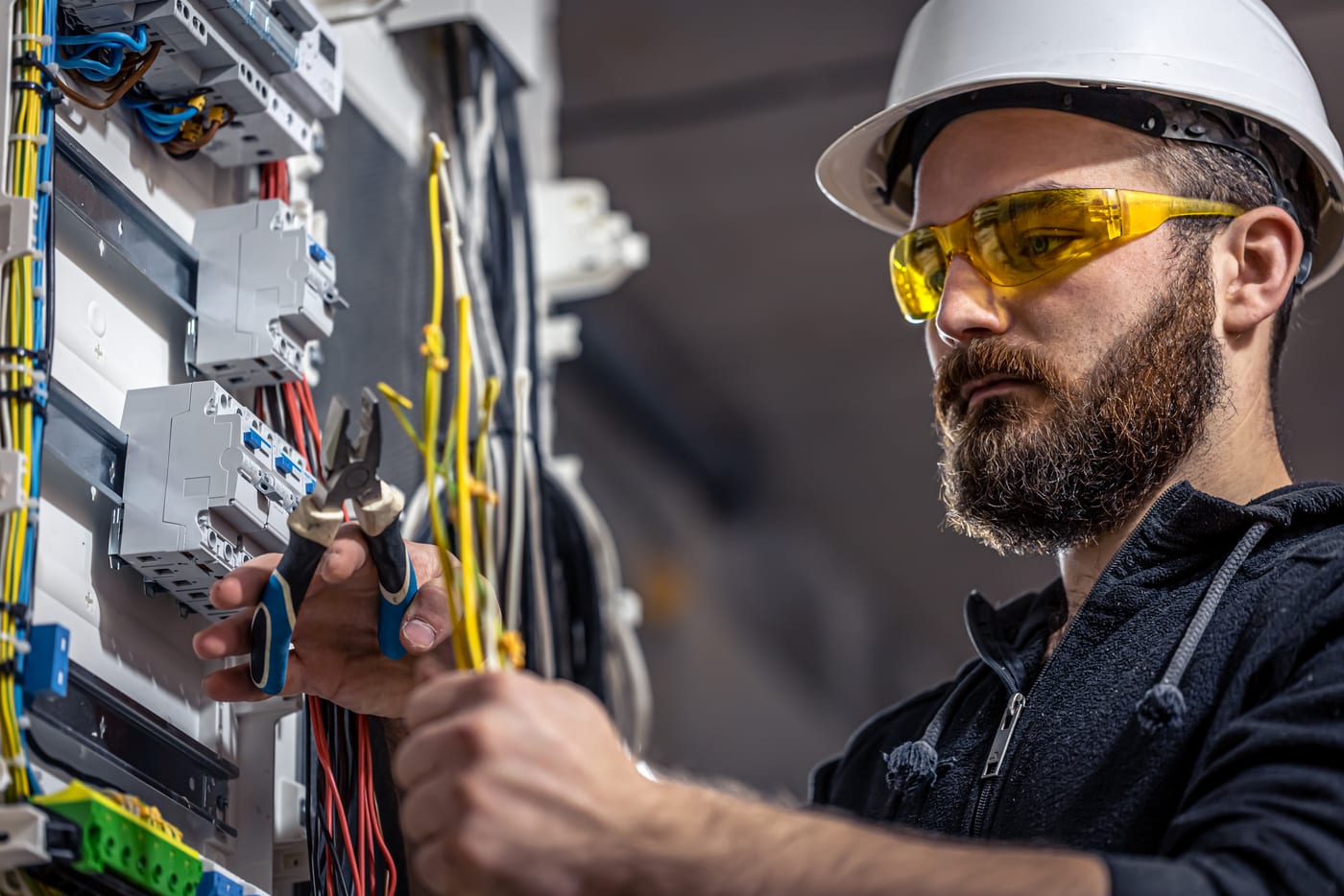 Electrician at work